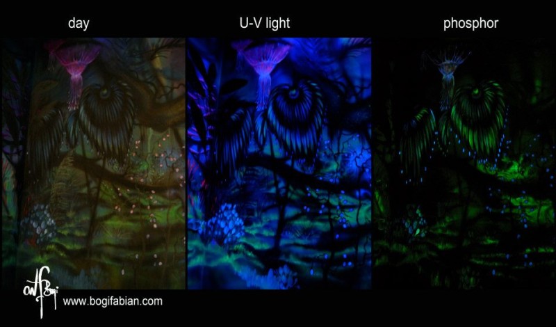  фосфоресциращи рисунки по стените 