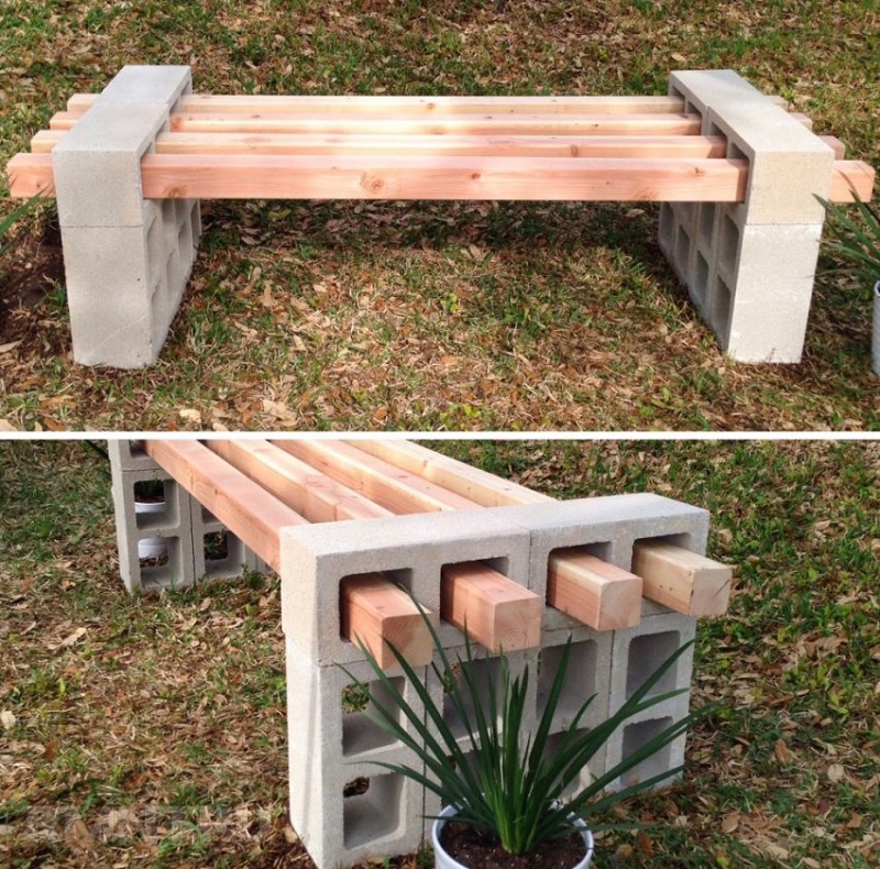 дървена пейка за градината