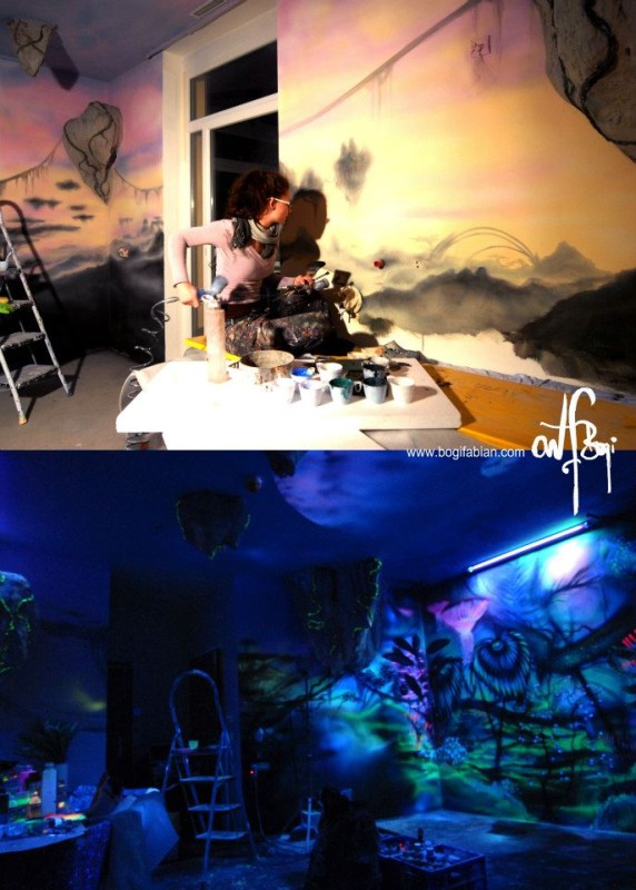  фосфоресциращи рисунки по стените 