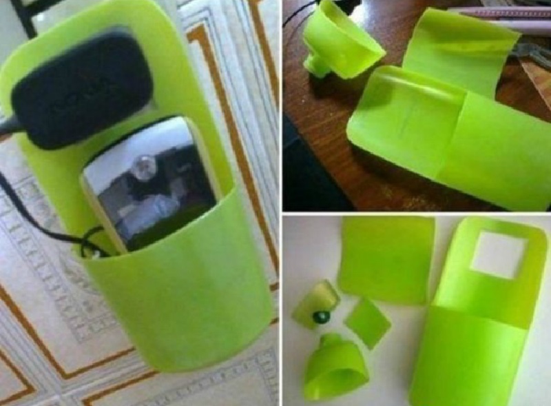 калъфче за телефон от пластмасови опаковки
