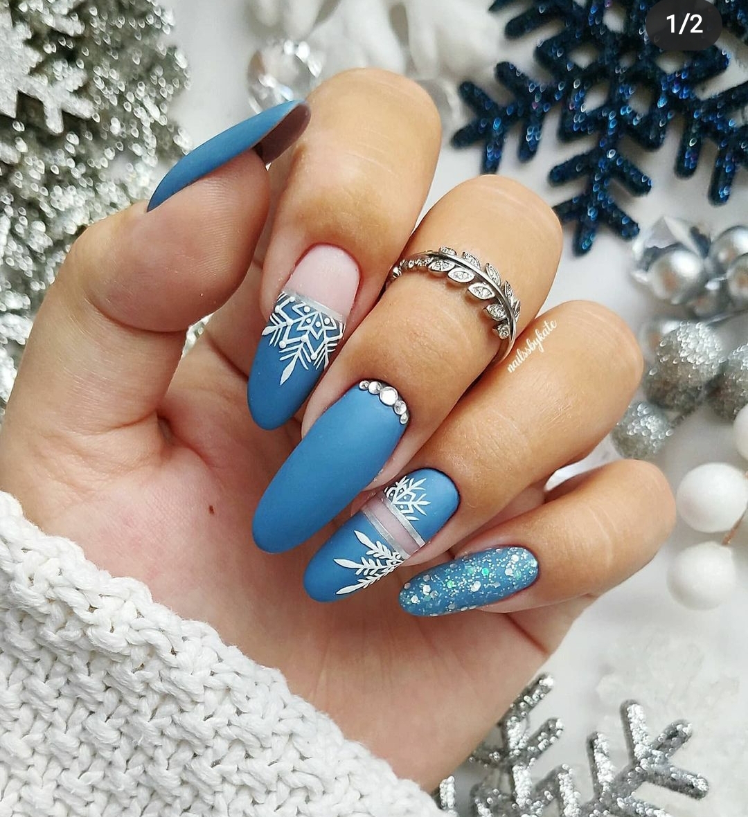 Красивые зимние ногти