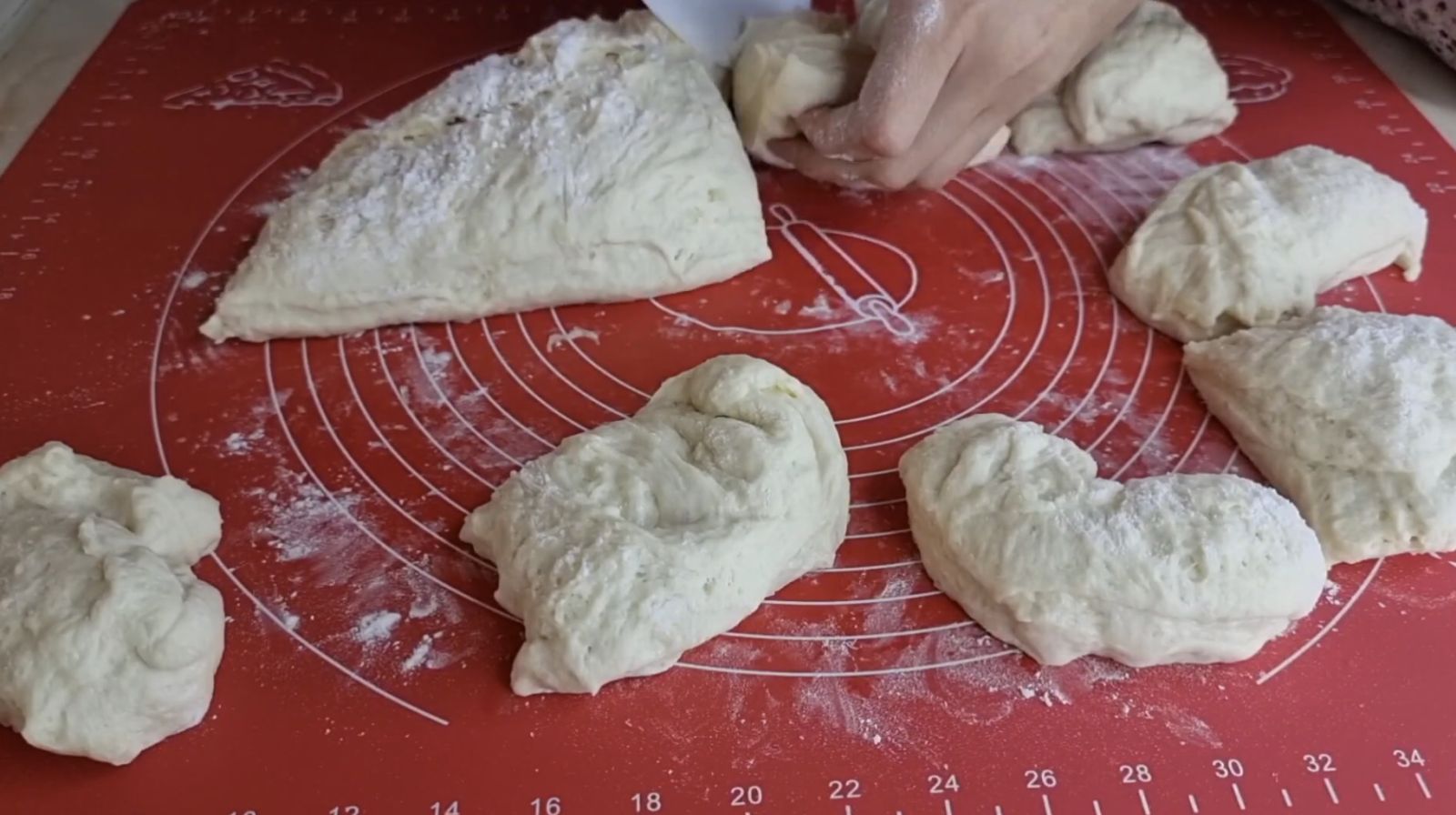 тесто на парчета