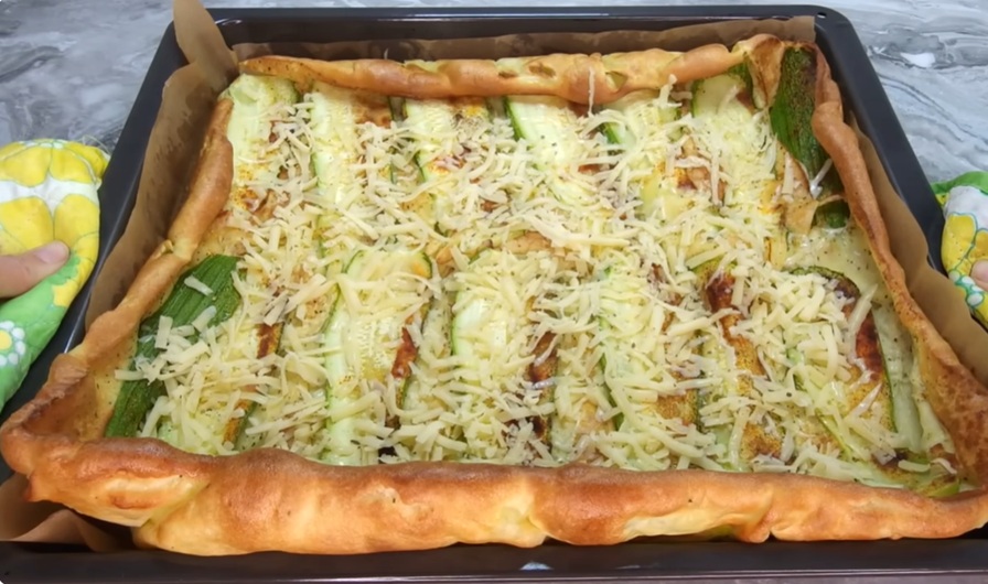 кашкавал върху сместа