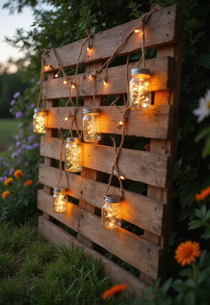 светещи буркани в двора