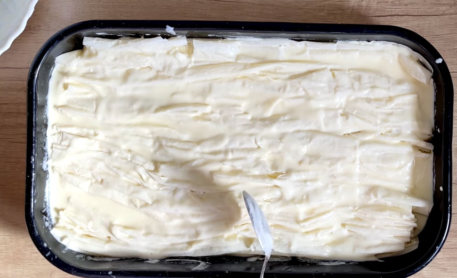 баница преди печенето