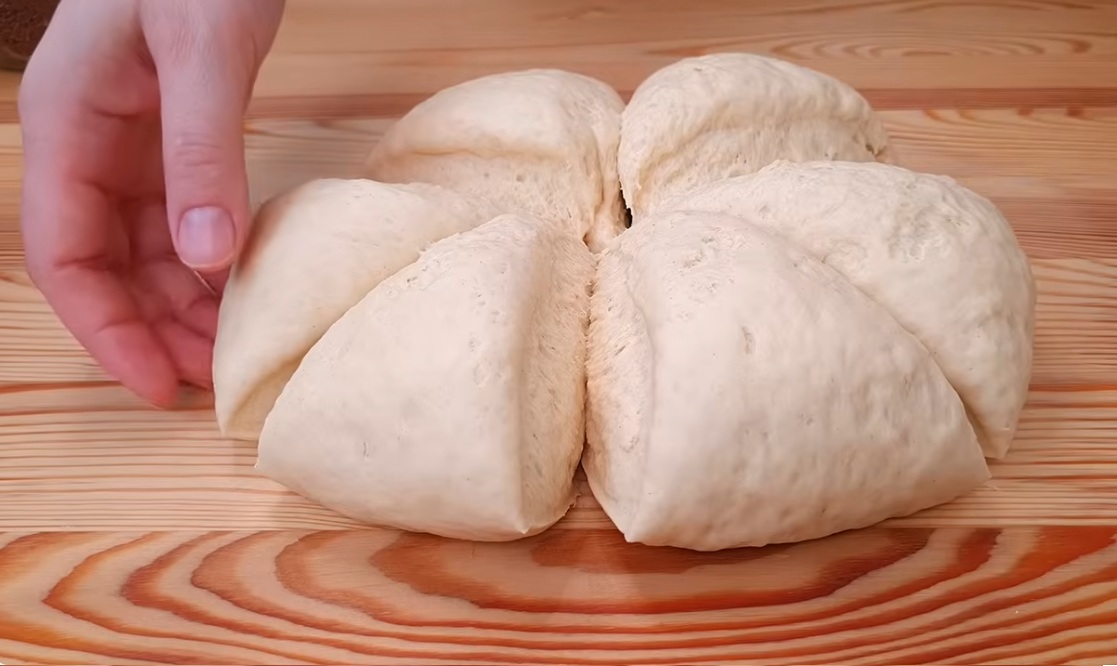 разделено тесто