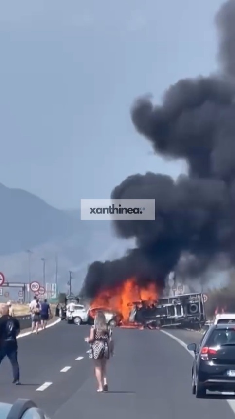 пожар кола Гърция