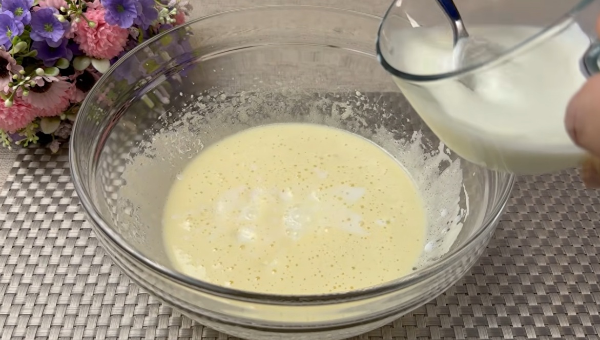 мляко в тестото