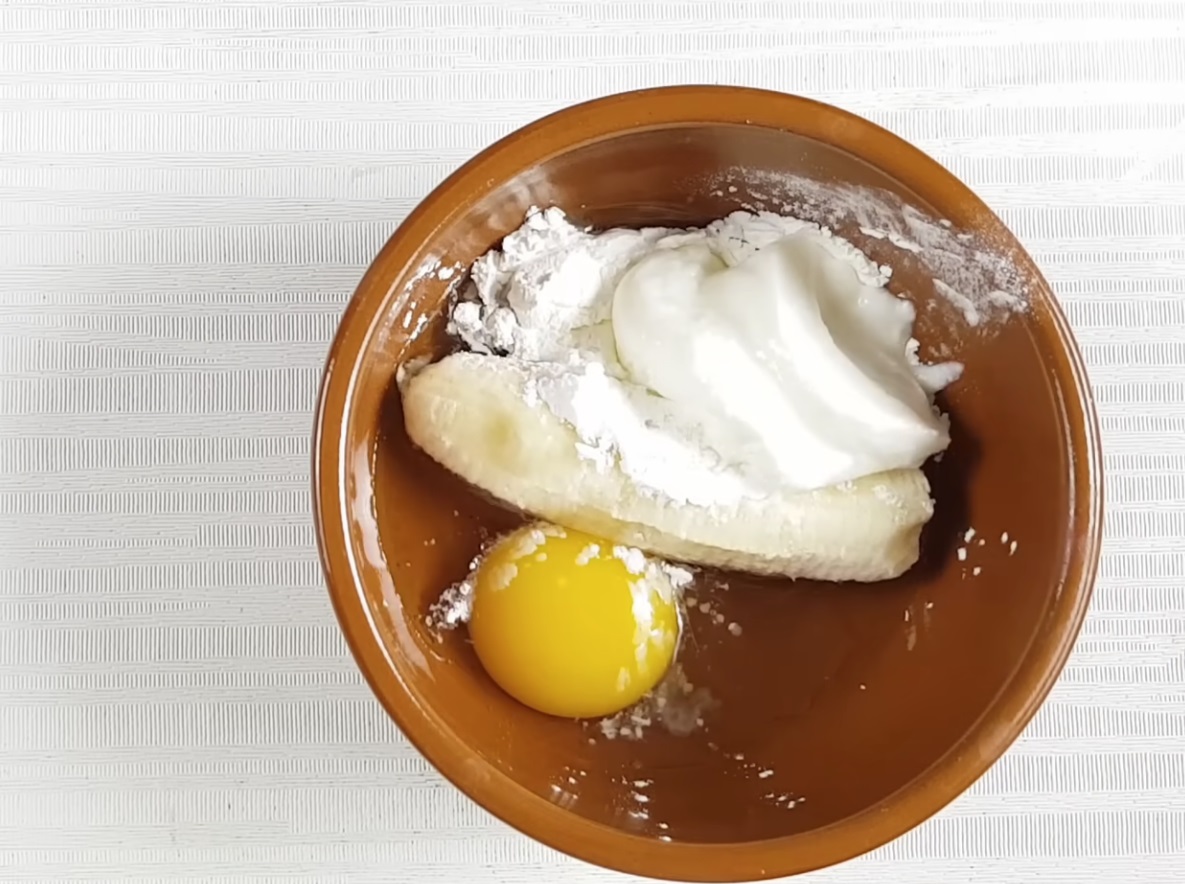 маска банан и яйце