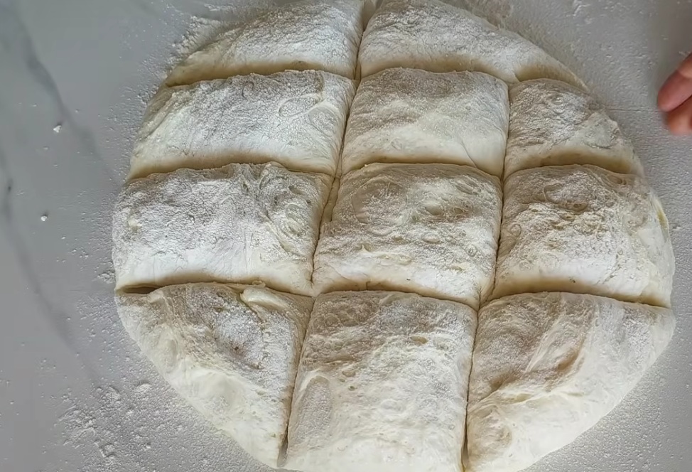 тесто на части