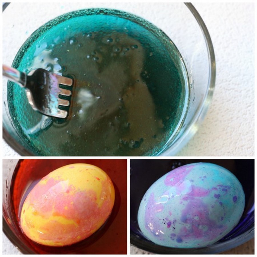 боядисване на яйца с олио