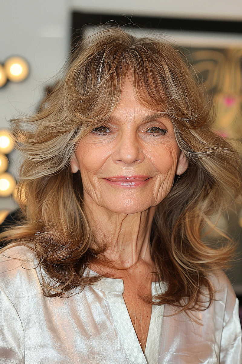 обемен бретон с коса на вълни