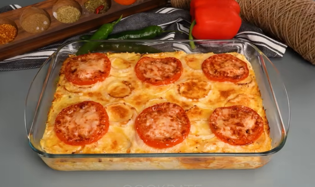 изпечено пиле в крем