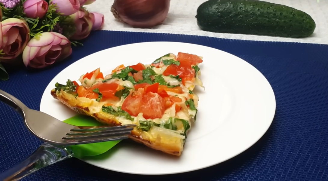 парче пица на тортиля