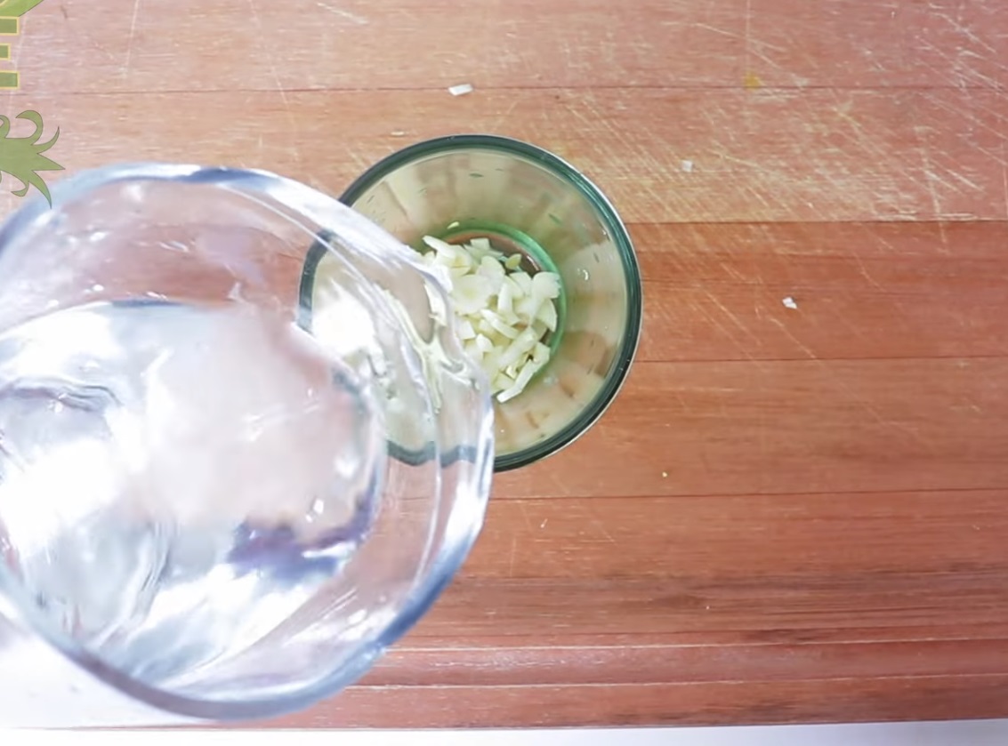 чесън с вода