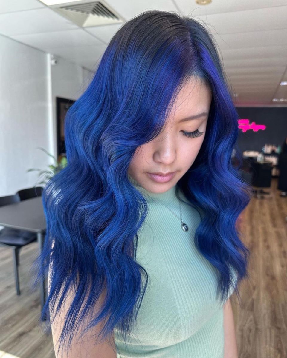 коса синьо кадифе
