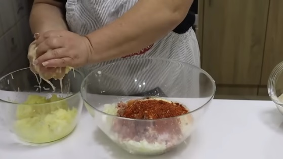 изстискани картофи