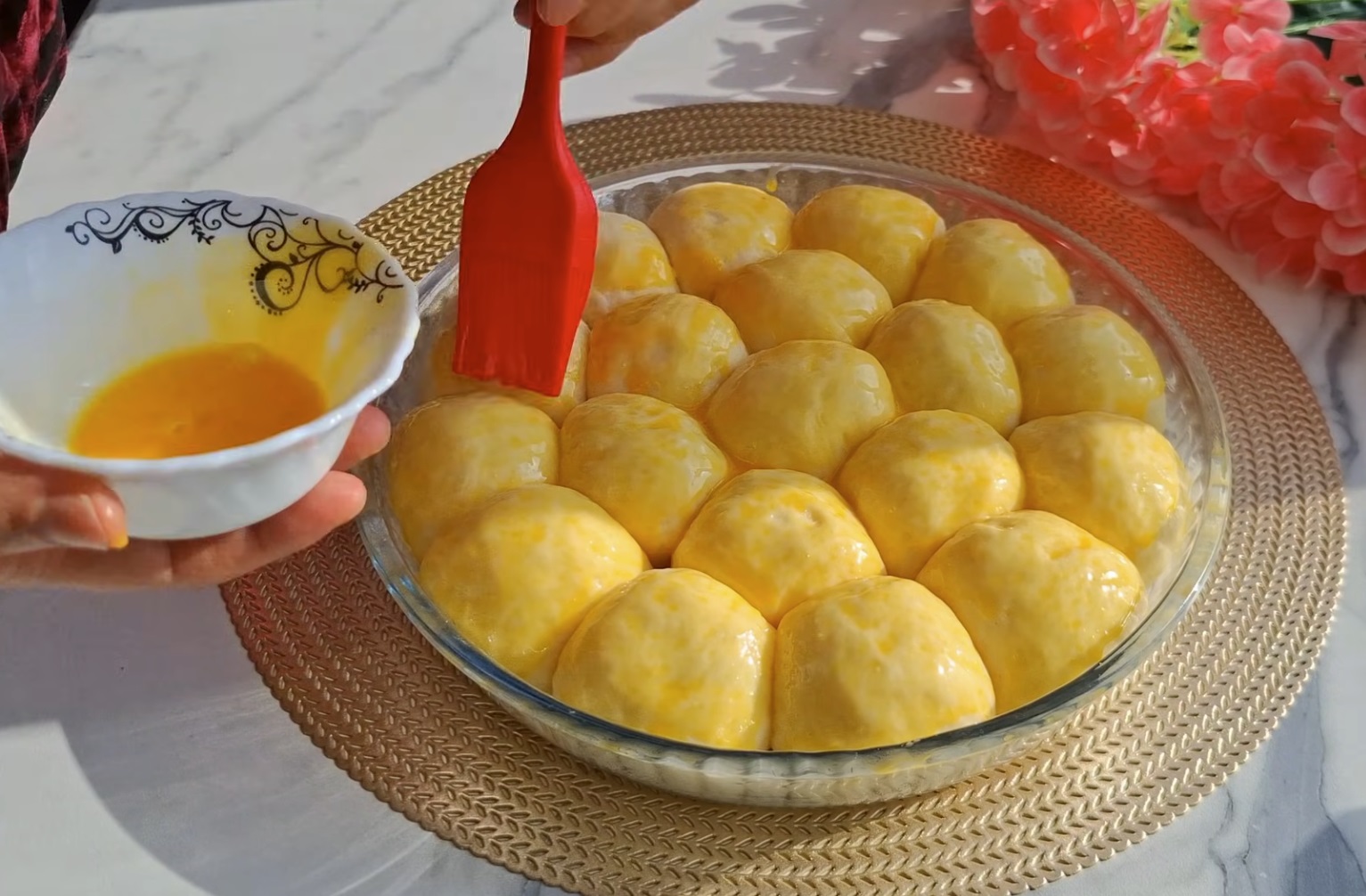 жълтък върху тестото