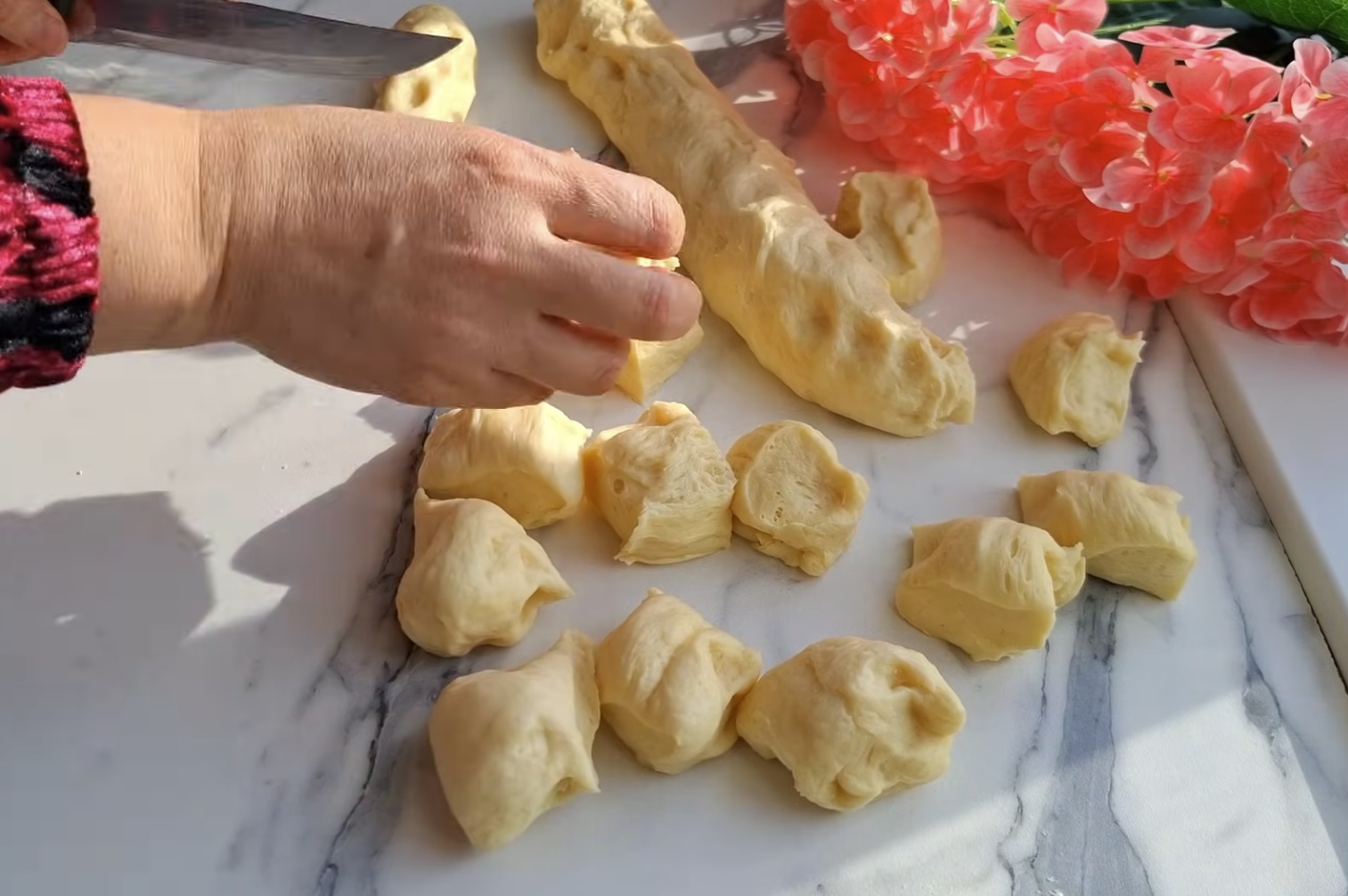 тесто на парчета