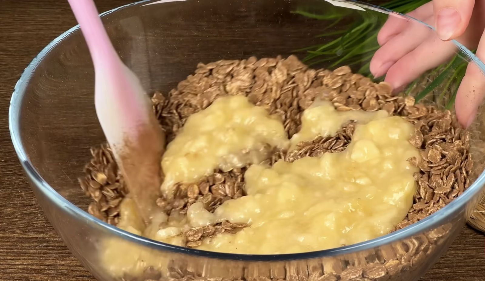 овесени ядки с банани