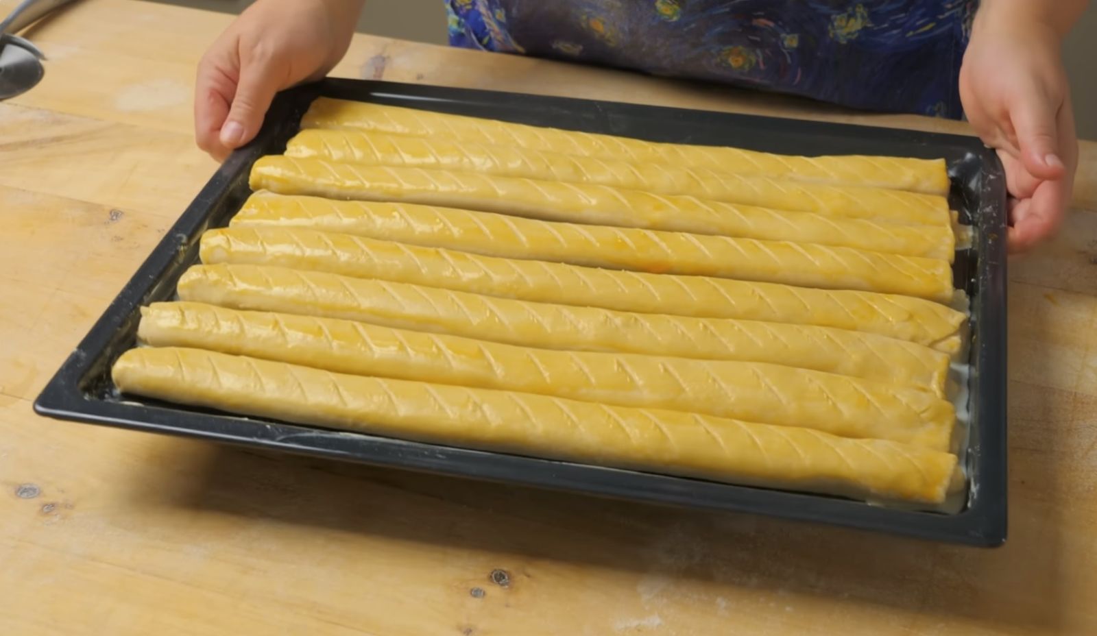 рула преди печене