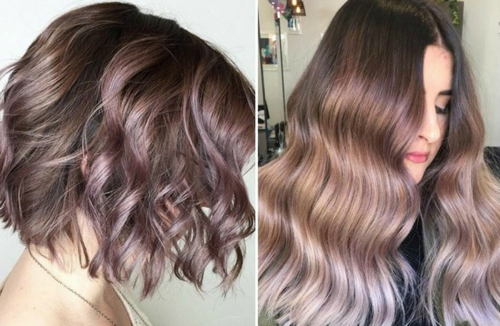 шоколадово-лилавия цвят за косата