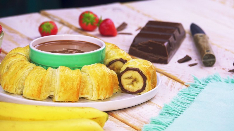 бананов пай с шоколад