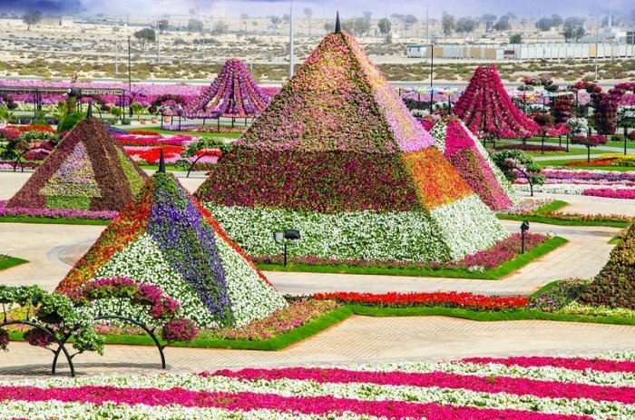 пирамида от цветя