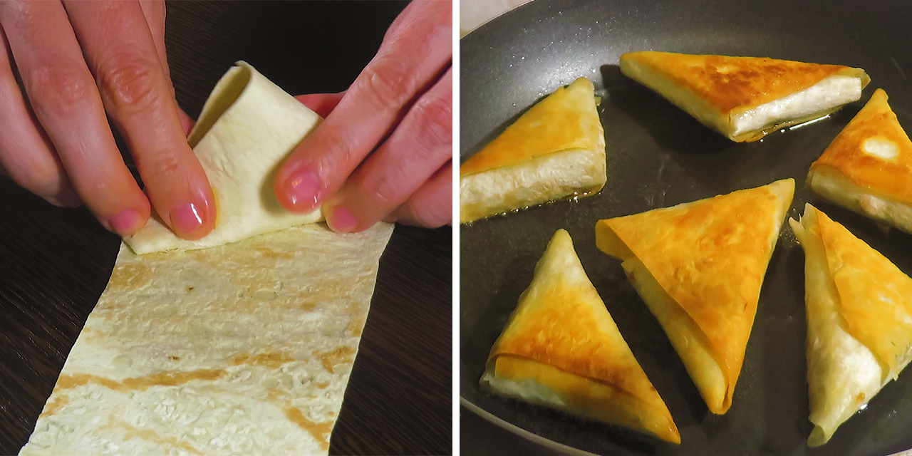  триъгълни банички на тиган 