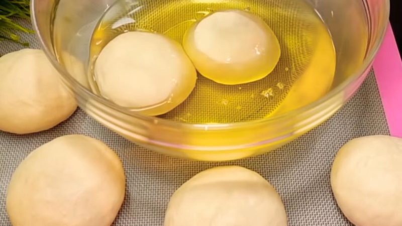 топки тесто в олио