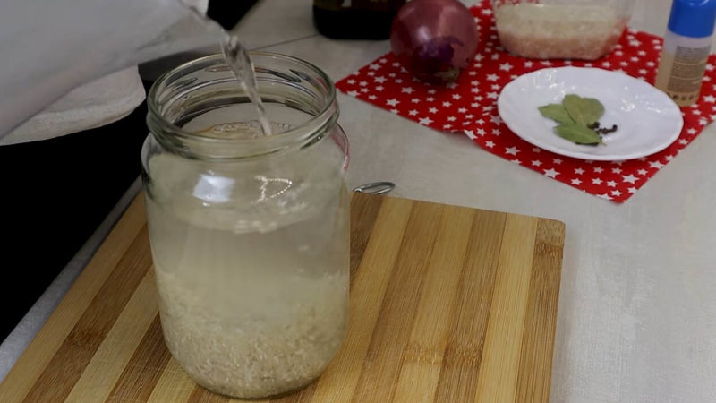  ориз във вода 