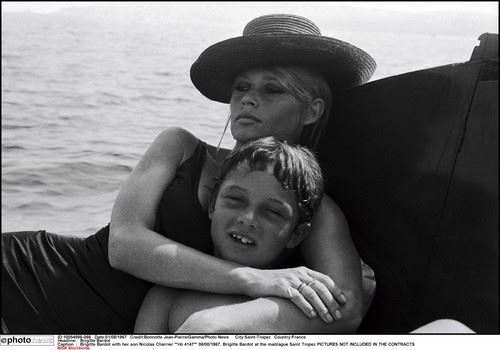 Бриджит Бардо със сина си