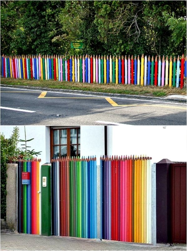 ограда цветни моливи