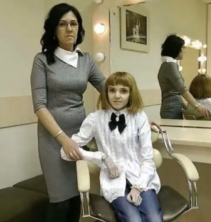 Кристина с майка си