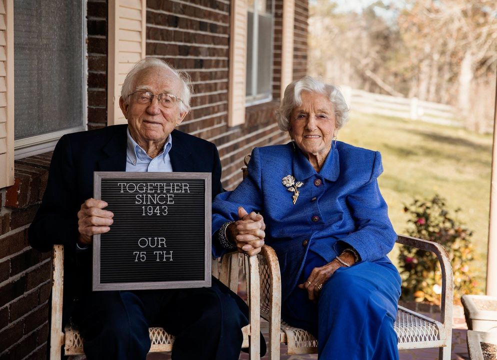 баба и дядо 75 години брак