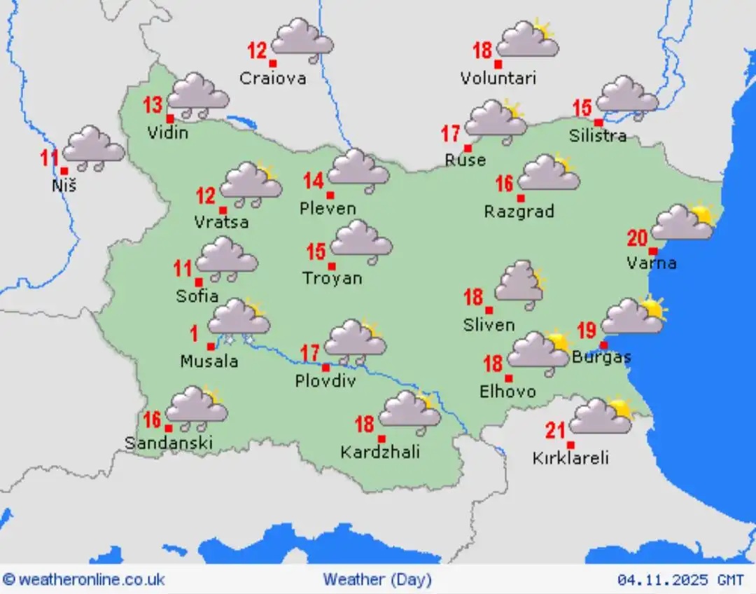 прогноза 4 ноември