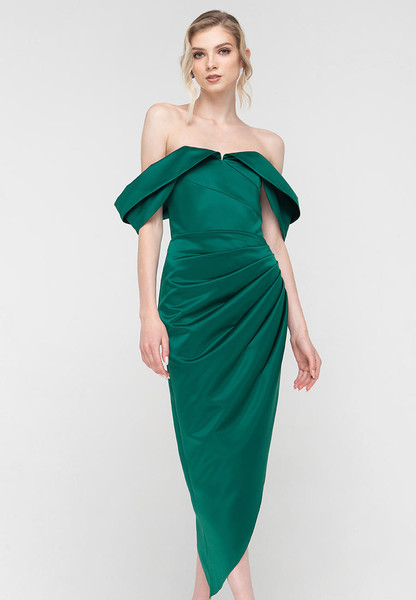 рокля-калъф в зелено