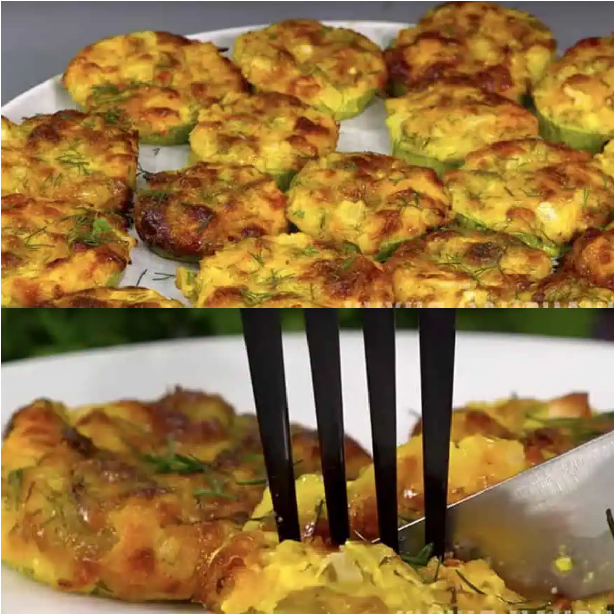 тиквички с вкусни шапки