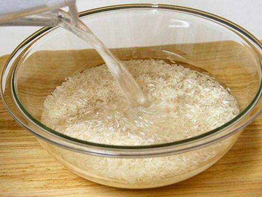 ориз във вода