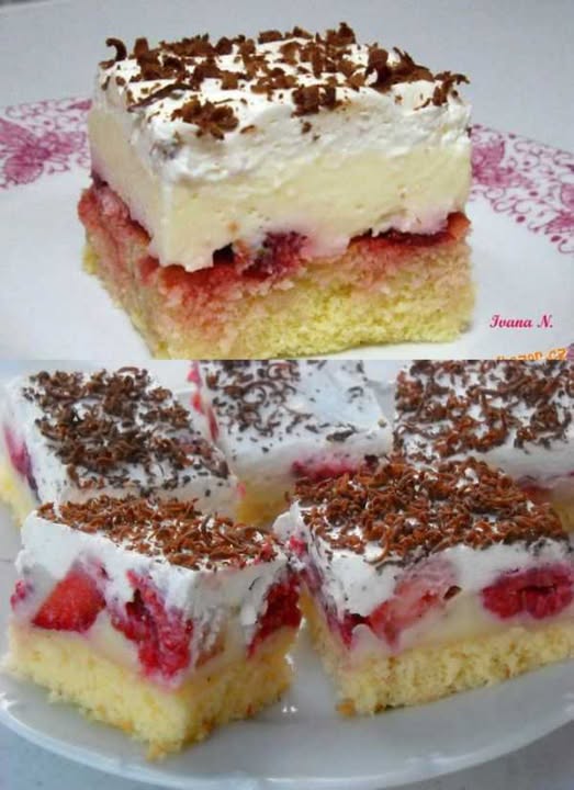 резенки с плодове и сметана