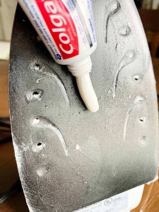 toothpaste iron clean