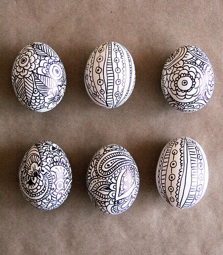 яйца с маркери
