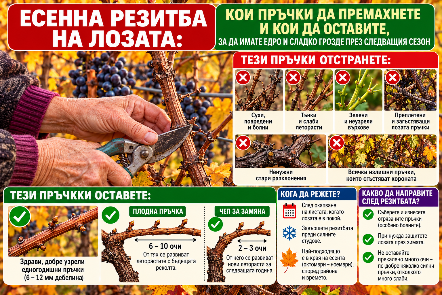 инфографика резитба грозде