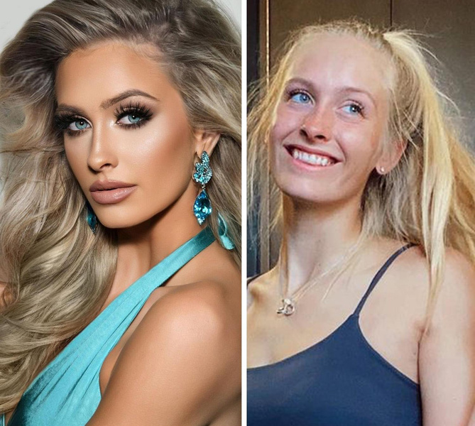  мис Америка с и без грим 