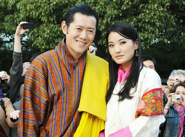 кралят на Бутан и жена му