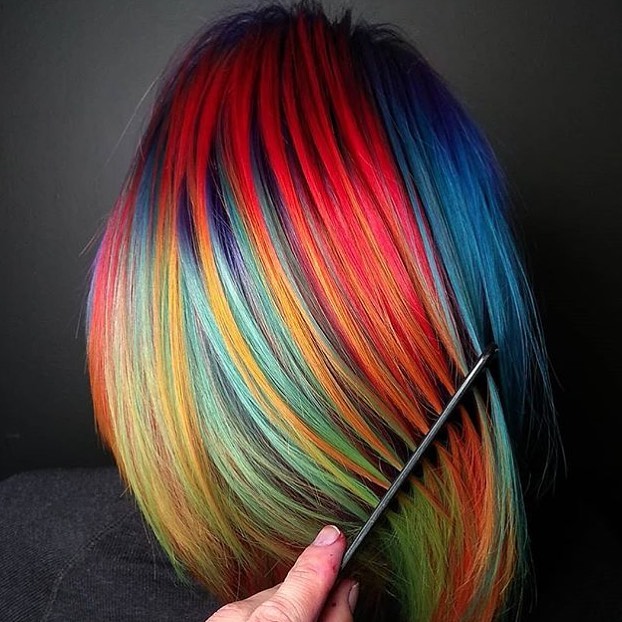 цвят на коса дъга