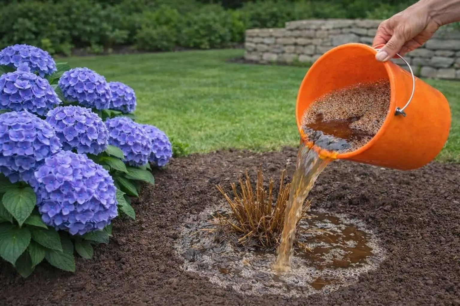 хортензия напояване