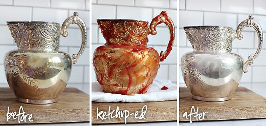 полиране сребро с кетчуп