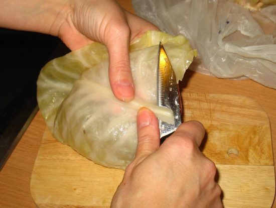 подготовка листа сарми