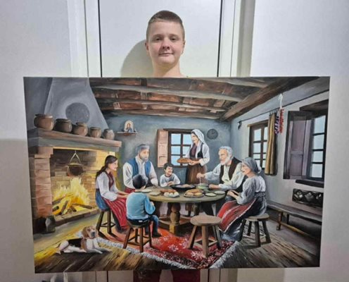 момче картина